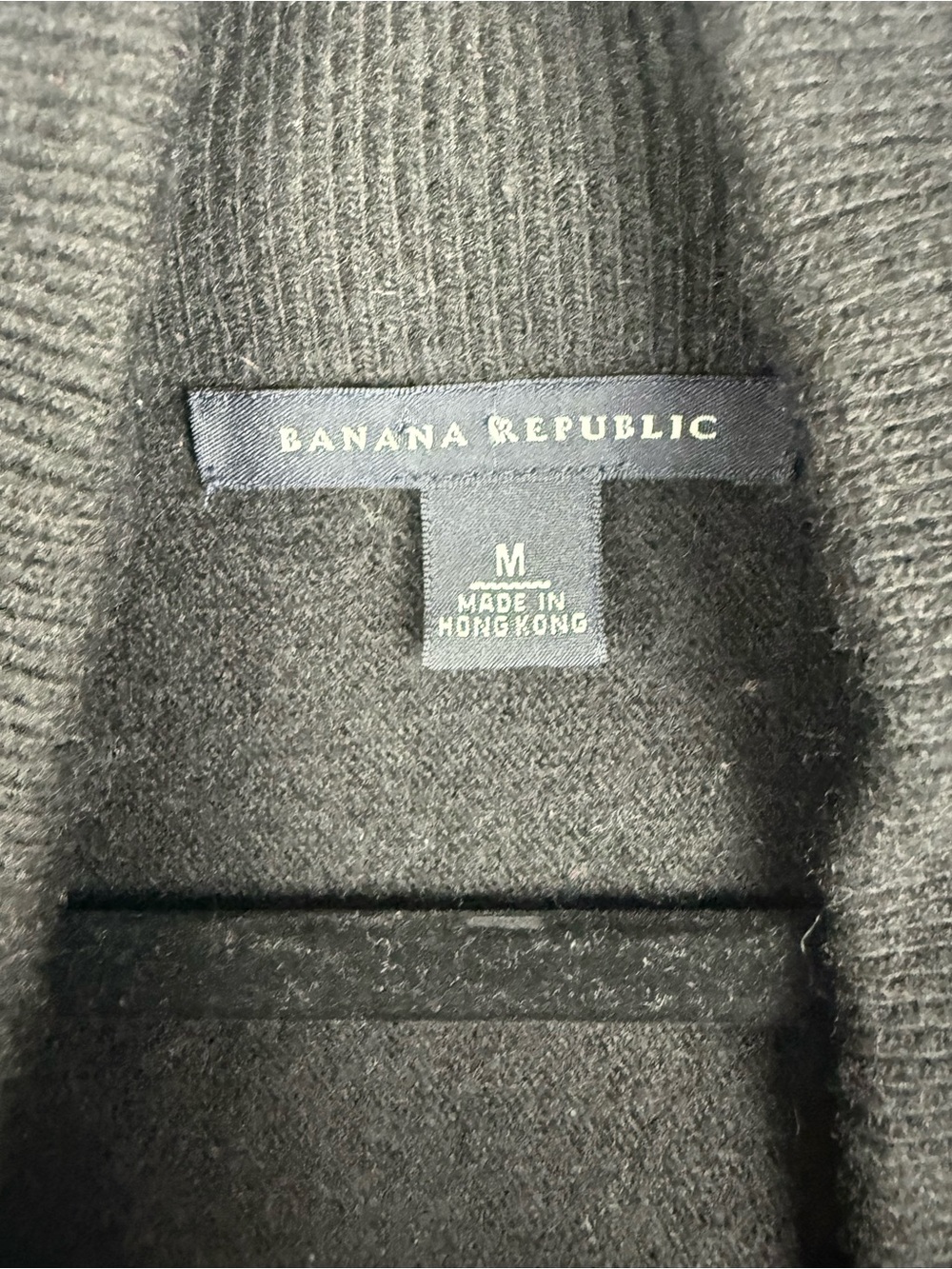 Banana Republic Wool Cashmere Blend Open Front Short Sleeve Cardigan Black M - Picture 3 of 9
